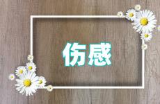 心酸又伤感说说 心情低落伤心的的说说